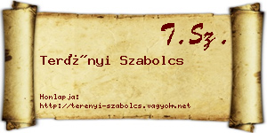 Terényi Szabolcs névjegykártya