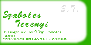 szabolcs terenyi business card